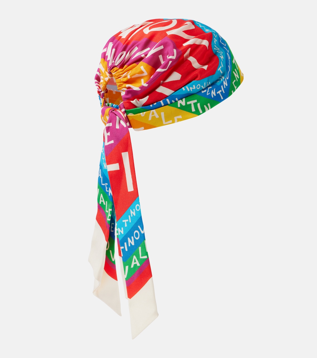 Valentino Chevron 24 silk and cotton head wrap | Valentino