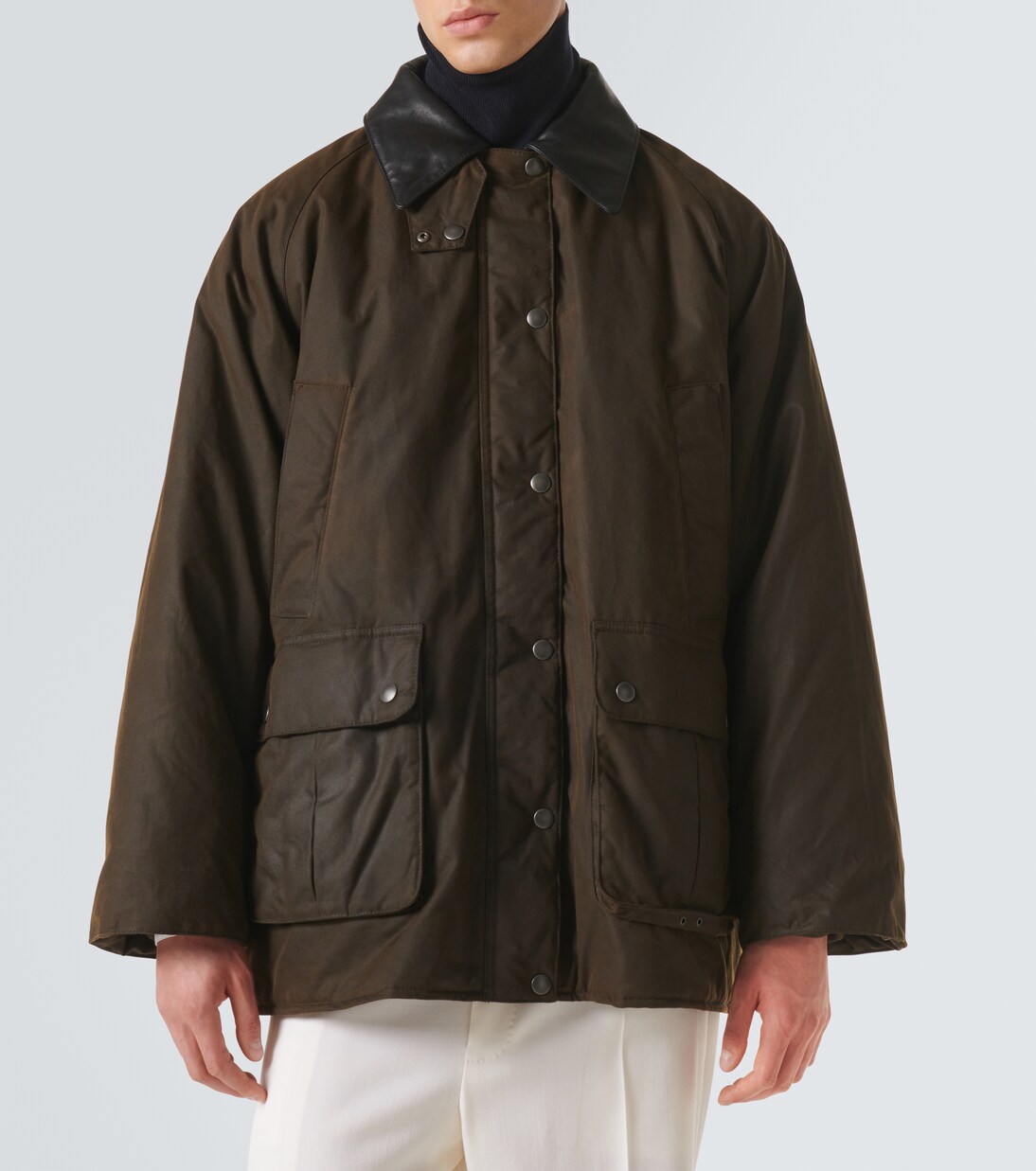 Chaqueta de algodón con piel | Miu Miu