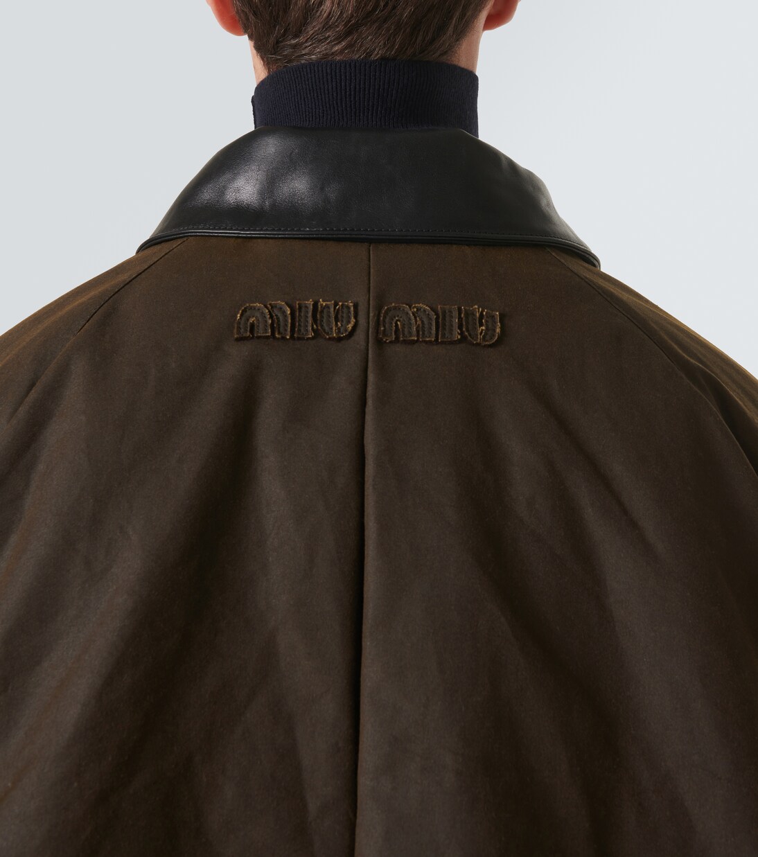 Chaqueta de algodón con piel | Miu Miu