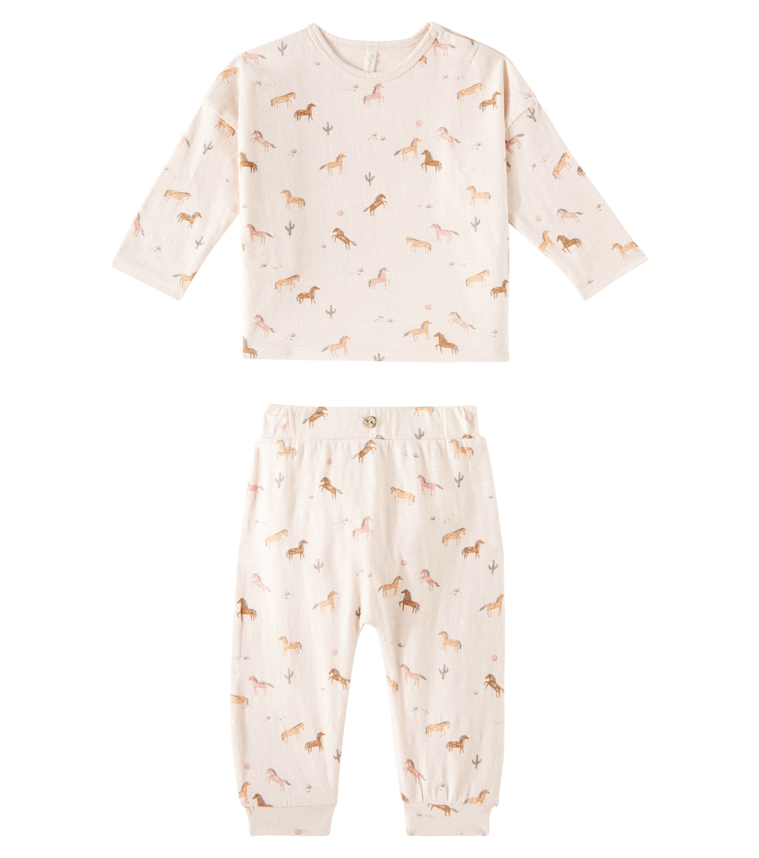 Baby printed cotton top and pants set | Rylee + Cru