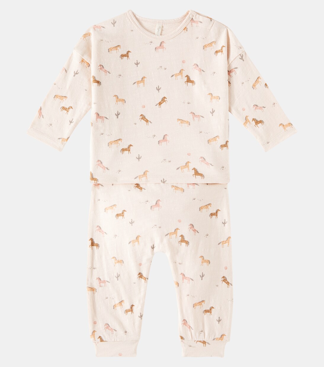 Baby printed cotton top and pants set | Rylee + Cru