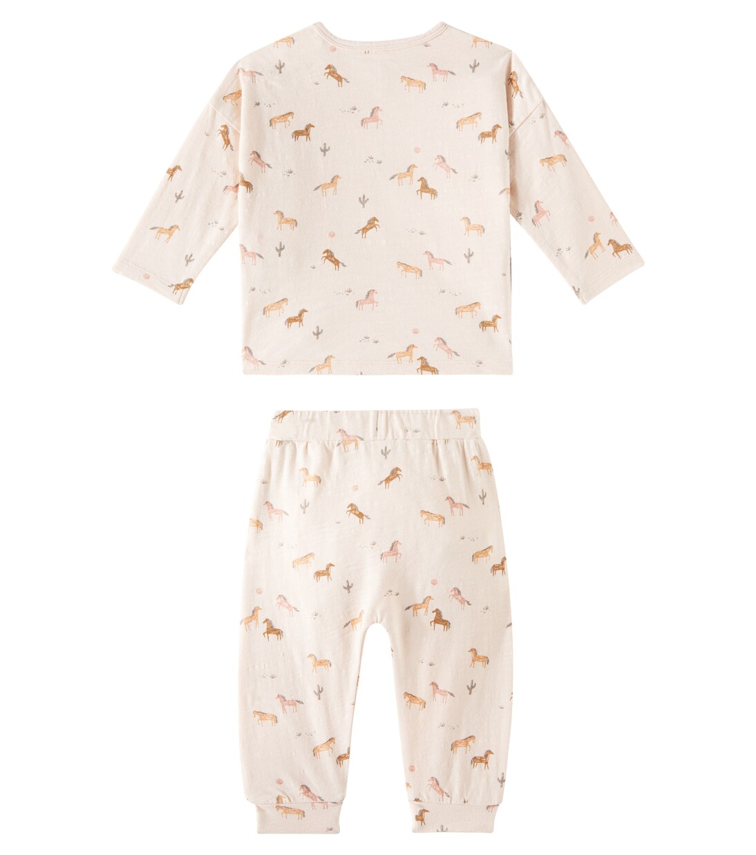 Baby printed cotton top and pants set | Rylee + Cru