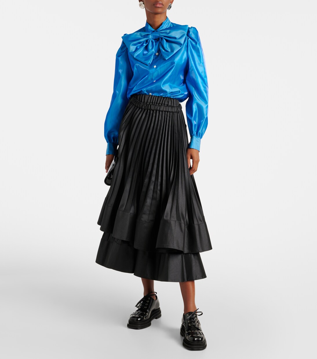 Bluse aus Satin | Noir Kei Ninomiya