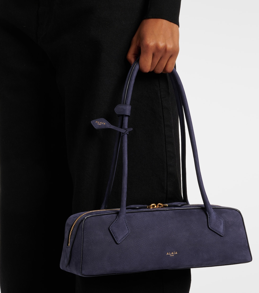 Le Teckel suede shoulder bag | Alaïa