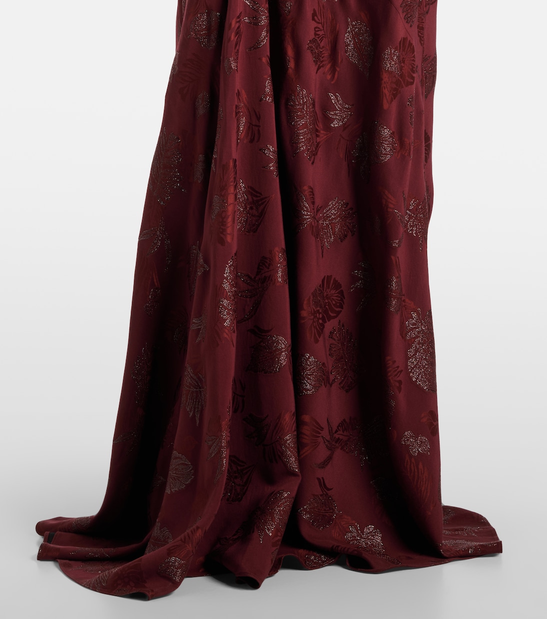 Robe longue corset à fleurs métallisées | Markarian