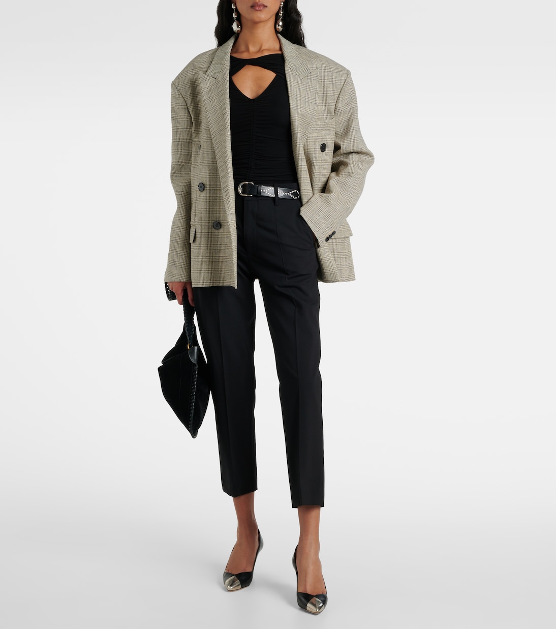 Pantalon droit en laine mélangée | Isabel Marant