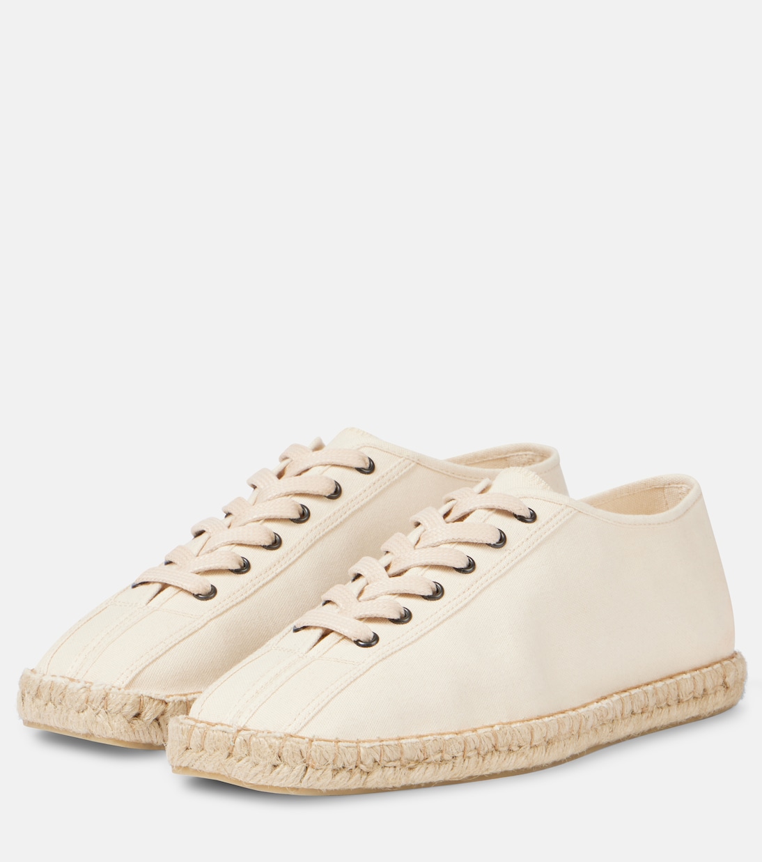 Linoleum canvas lace-up espadrilles | Lemaire