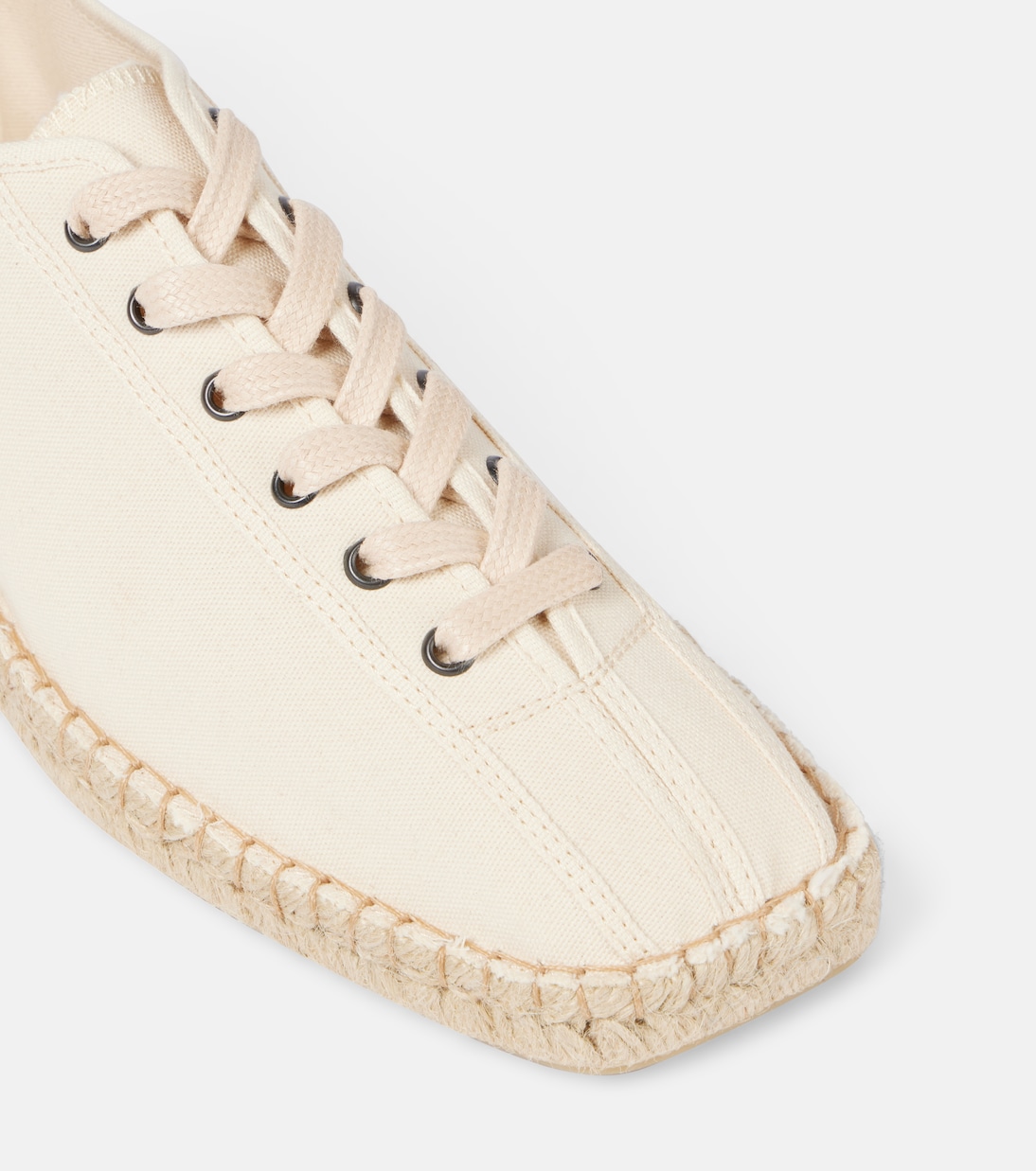 Linoleum canvas lace-up espadrilles | Lemaire