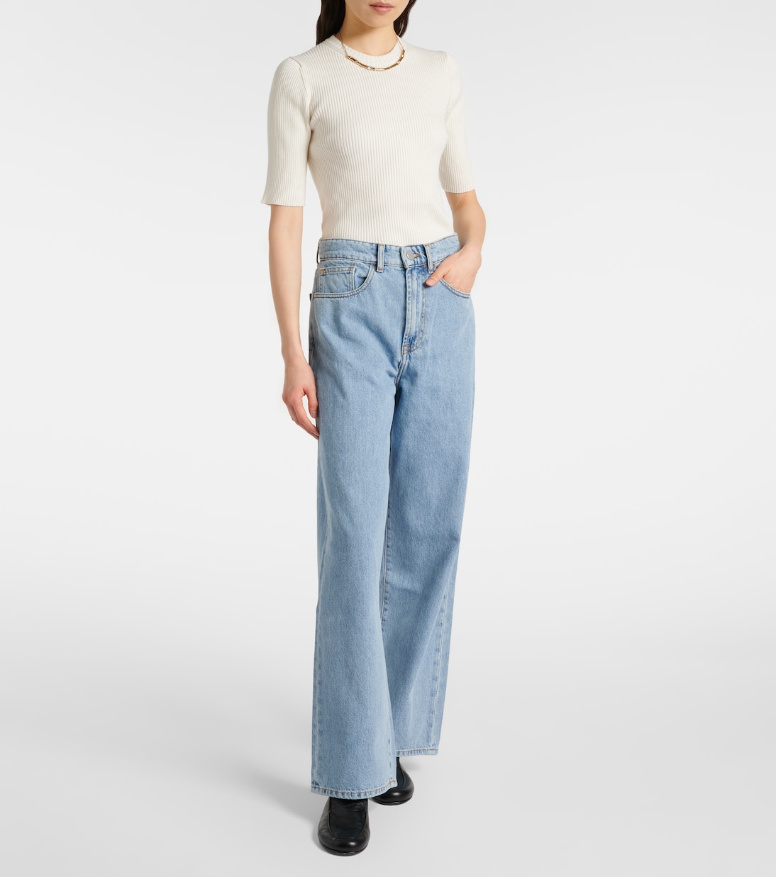 Jeans a gamba larga e vita bassa | Róhe