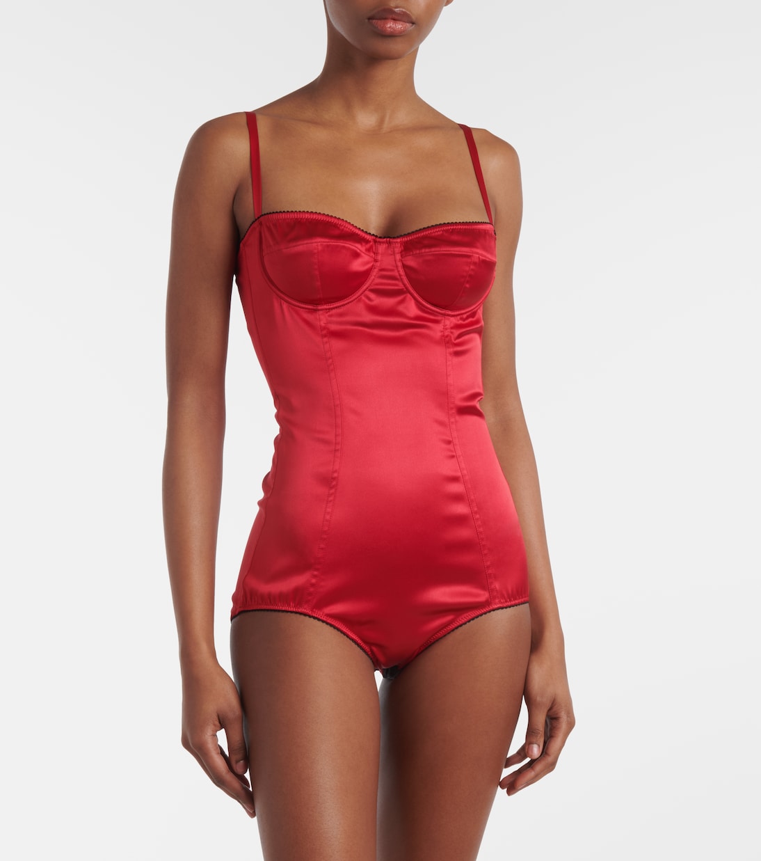 Silk-blend satin bodysuit | Dolce&Gabbana