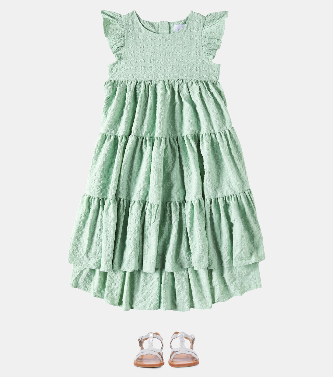 Plagette Frizz glitter leather sandals | Pom d'Api