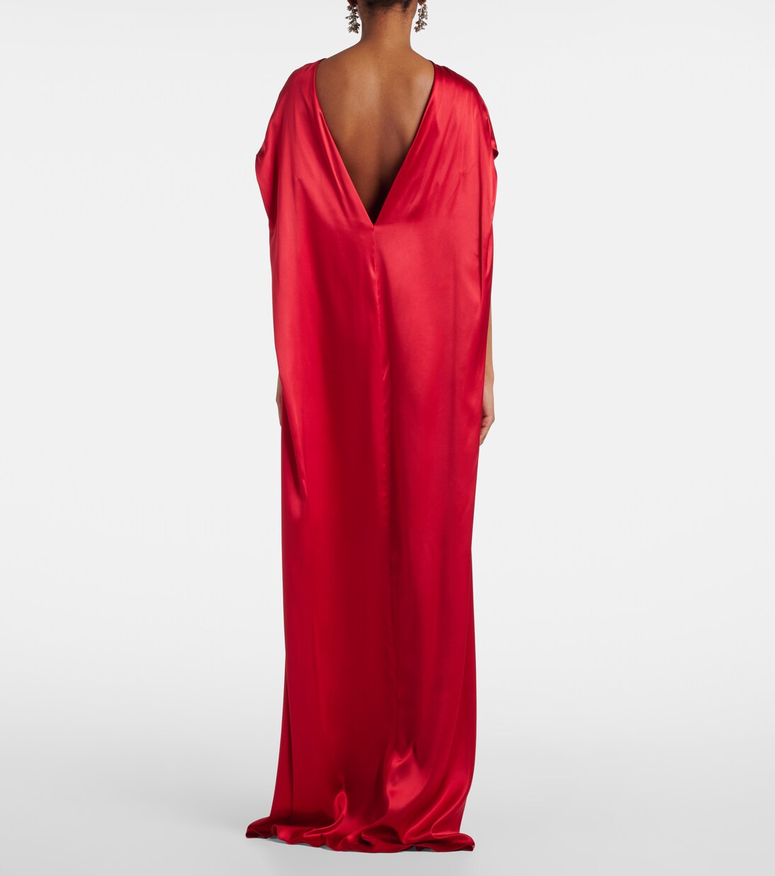 Abito lungo in raso di misto seta | Dries Van Noten