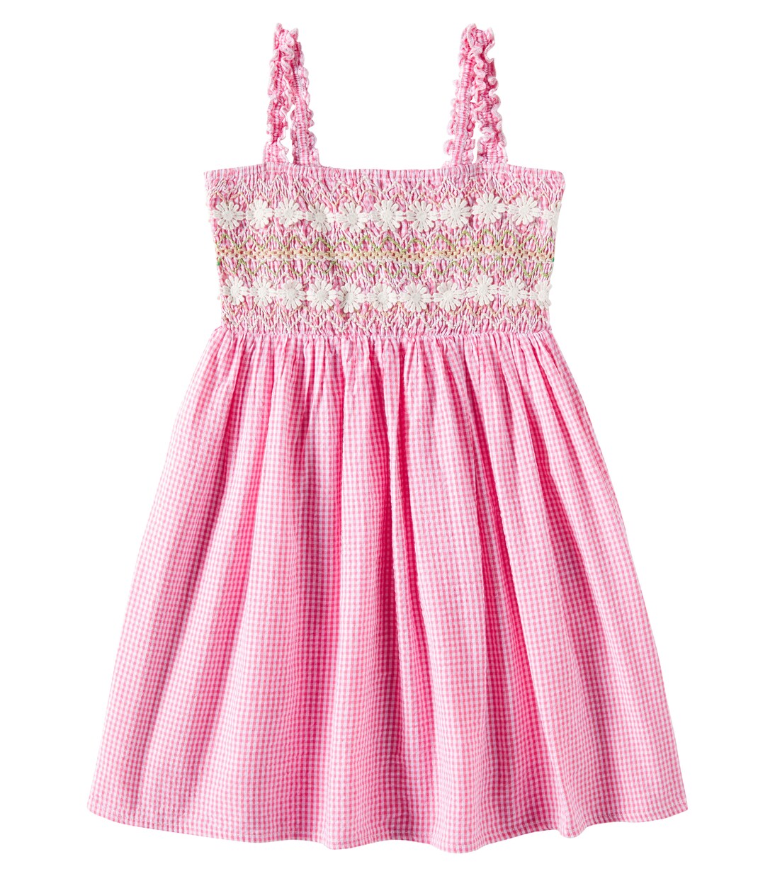 Tessa smocked gingham cotton dress | Louise Misha