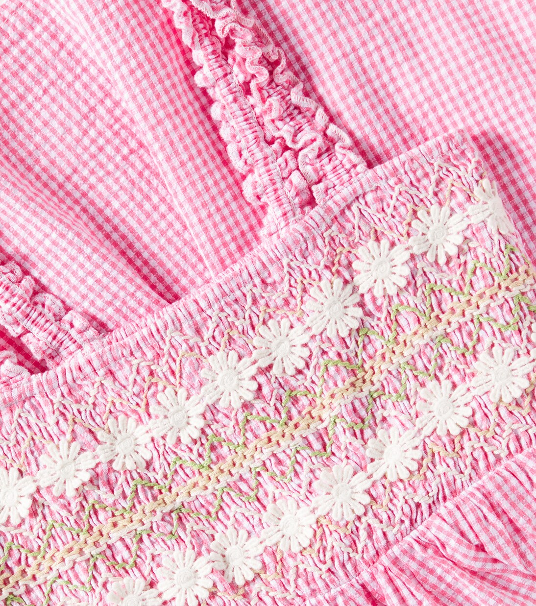 Tessa smocked gingham cotton dress | Louise Misha