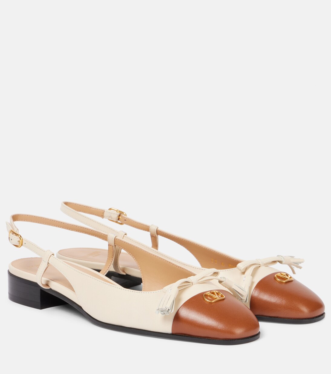 Slingback-Ballerinas Valet Du Roi aus Leder | Valentino Garavani