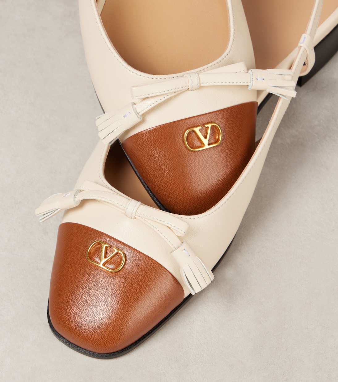 Slingback-Ballerinas Valet Du Roi aus Leder | Valentino Garavani