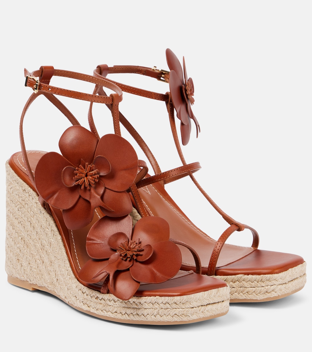 Orchid 110 leather wedge sandals | Zimmermann