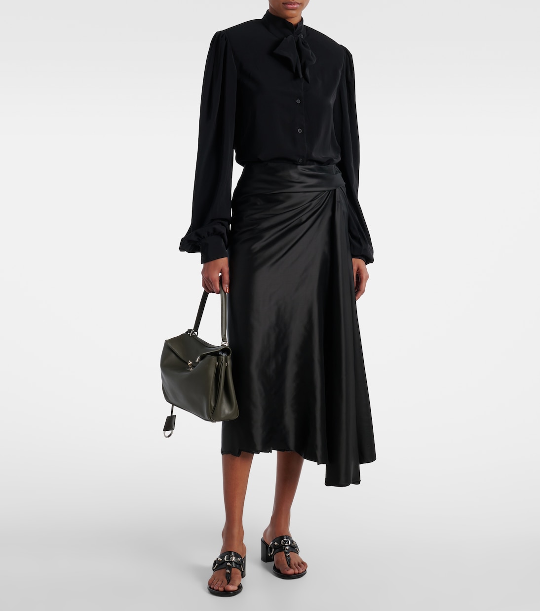 Mules City 50 en cuir à ornements | Balenciaga