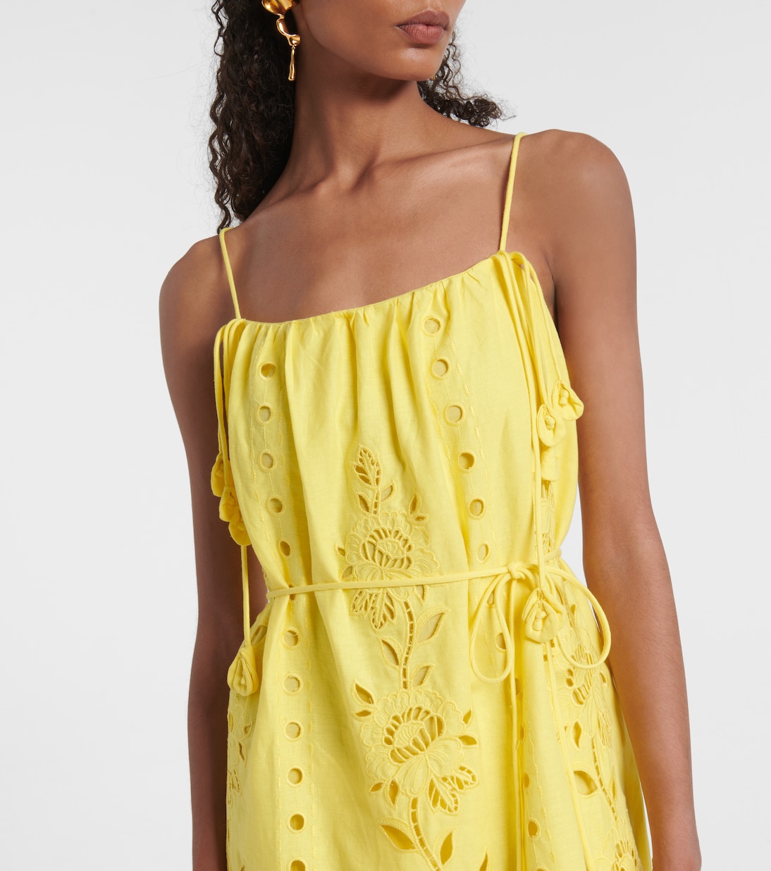 Maxikleid Richelieu aus einem Leinengemisch | Farm Rio