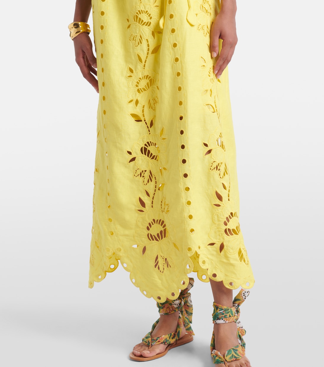 Maxikleid Richelieu aus einem Leinengemisch | Farm Rio