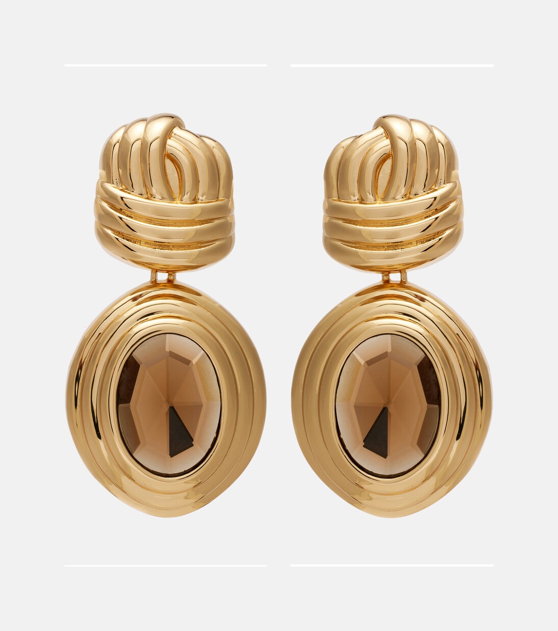 Crystal-embellished drop earrings | Self-Portrait