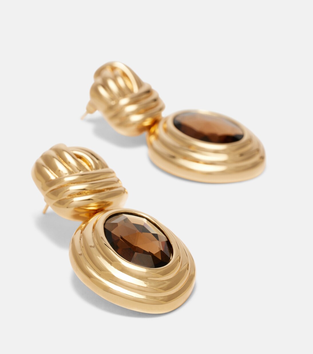 Crystal-embellished drop earrings | Self-Portrait