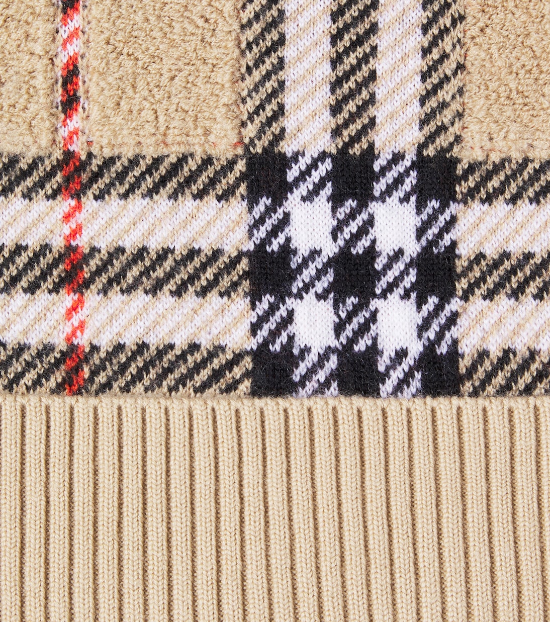 Burberry Check ribbed-knit wool beanie | Burberry Kids