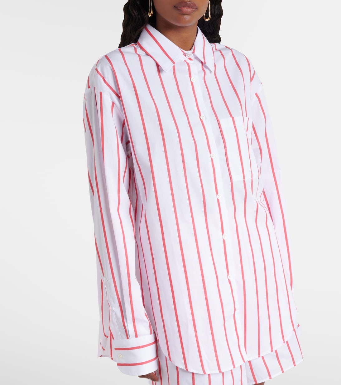 Lui striped cotton poplin shirt | The Frankie Shop