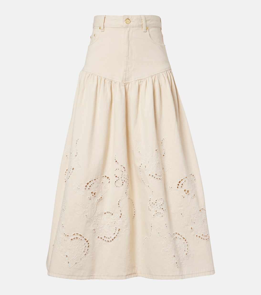 Maxirock aus Denim | Ganni