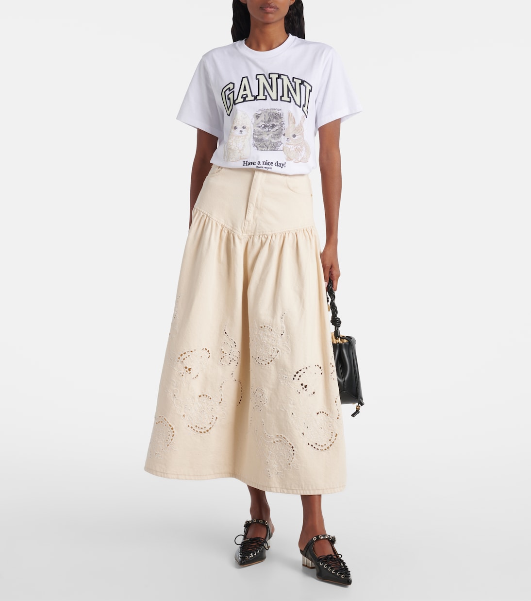 Maxirock aus Denim | Ganni