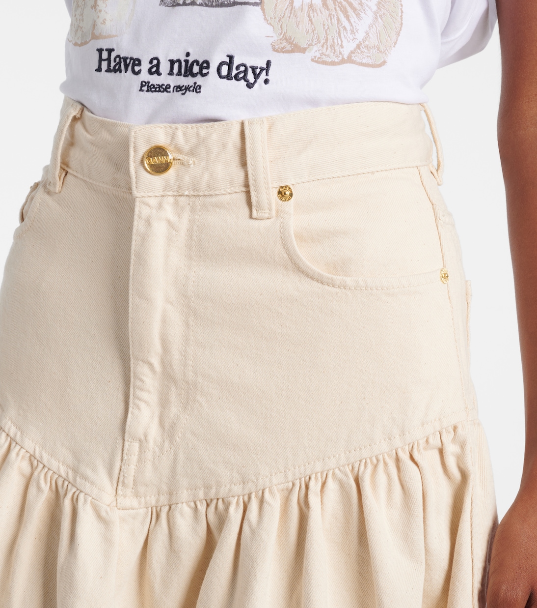 Maxirock aus Denim | Ganni