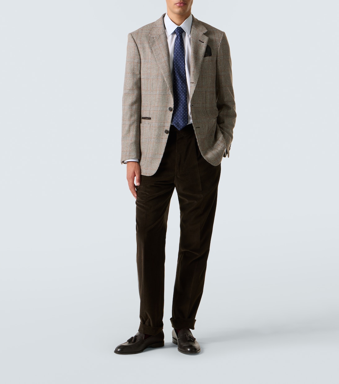 Checked wool and cashmere blazer | Dunhill