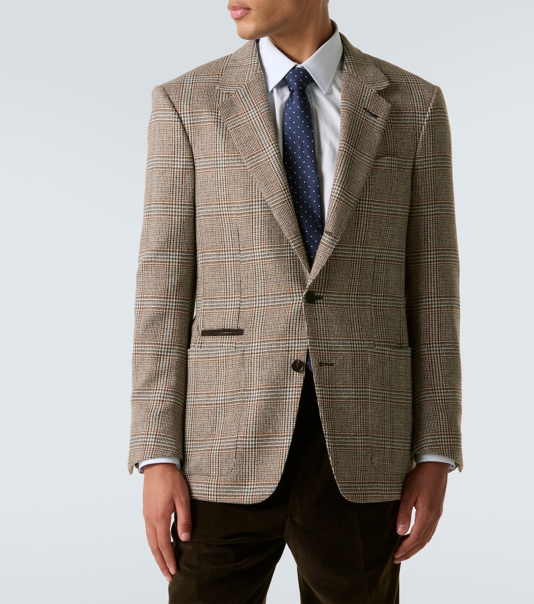 Checked wool and cashmere blazer | Dunhill