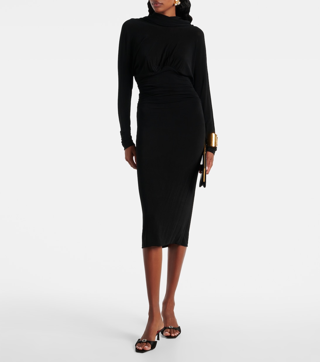 Daisy 50 satin crêpe mules | Saint Laurent