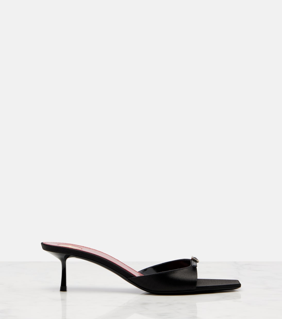 Daisy 50 satin crêpe mules | Saint Laurent