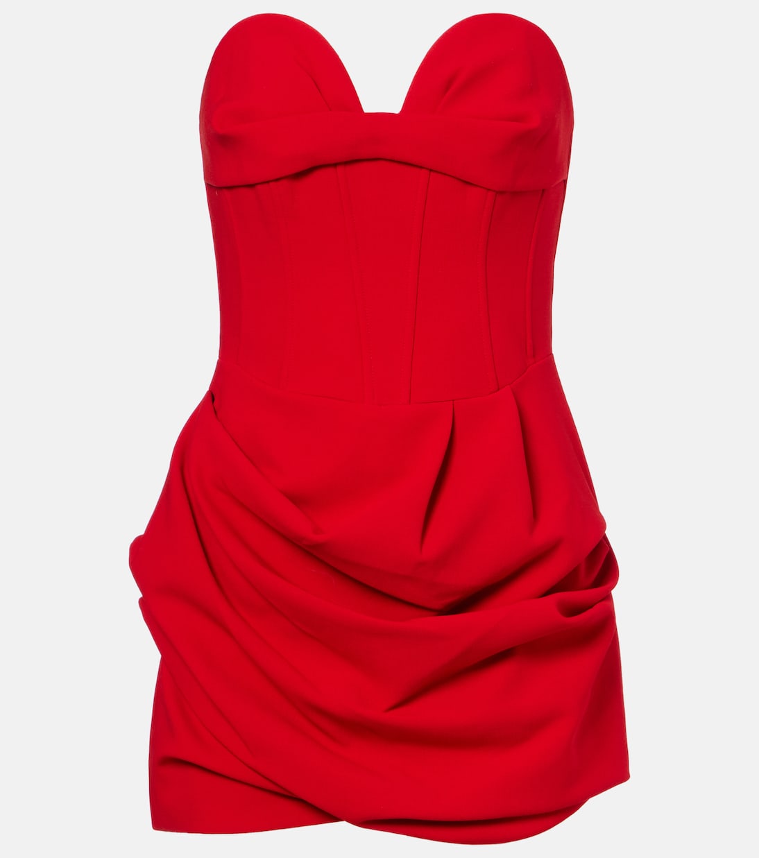 Draped wool-blend bustier dress | Magda Butrym