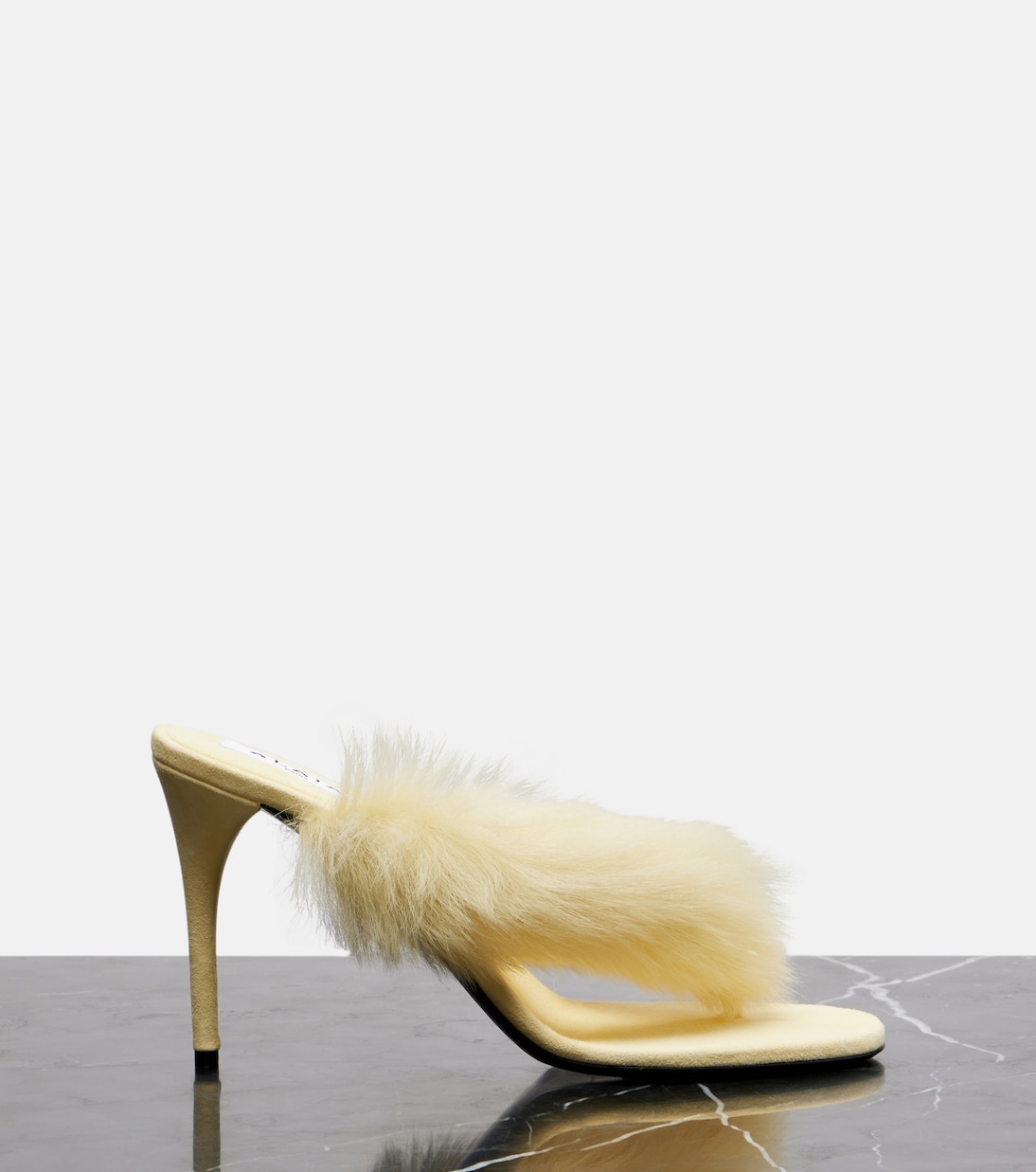 Tongs en cuir et shearling | Alaïa