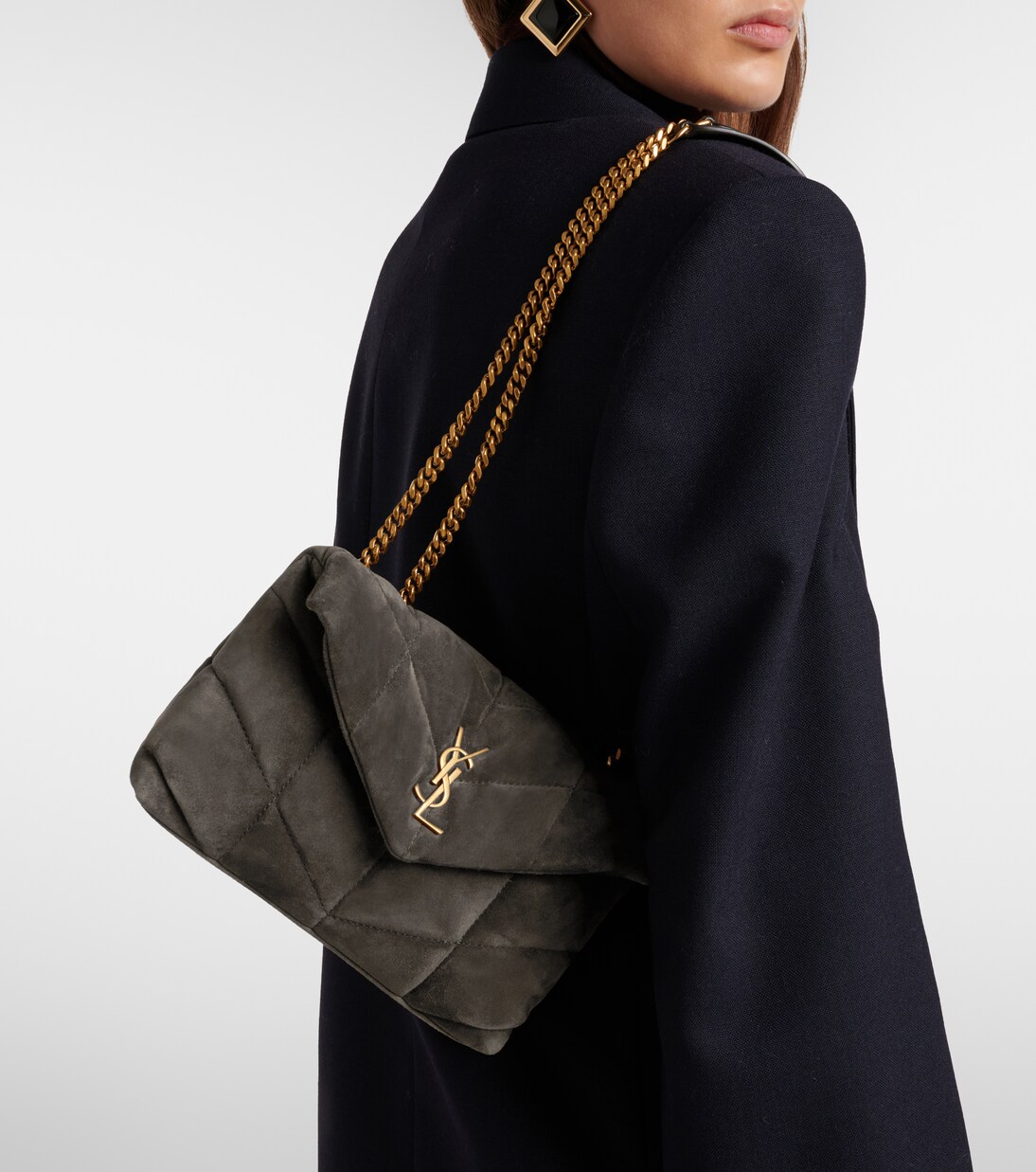 Schultertasche Puffer Toy aus Veloursleder | Saint Laurent