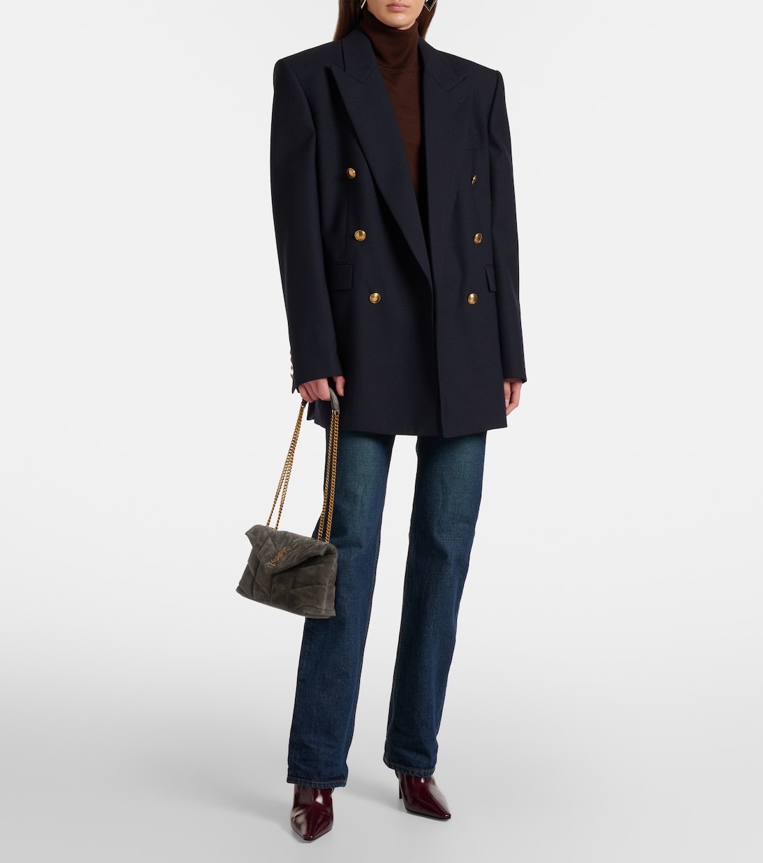 Schultertasche Puffer Toy aus Veloursleder | Saint Laurent