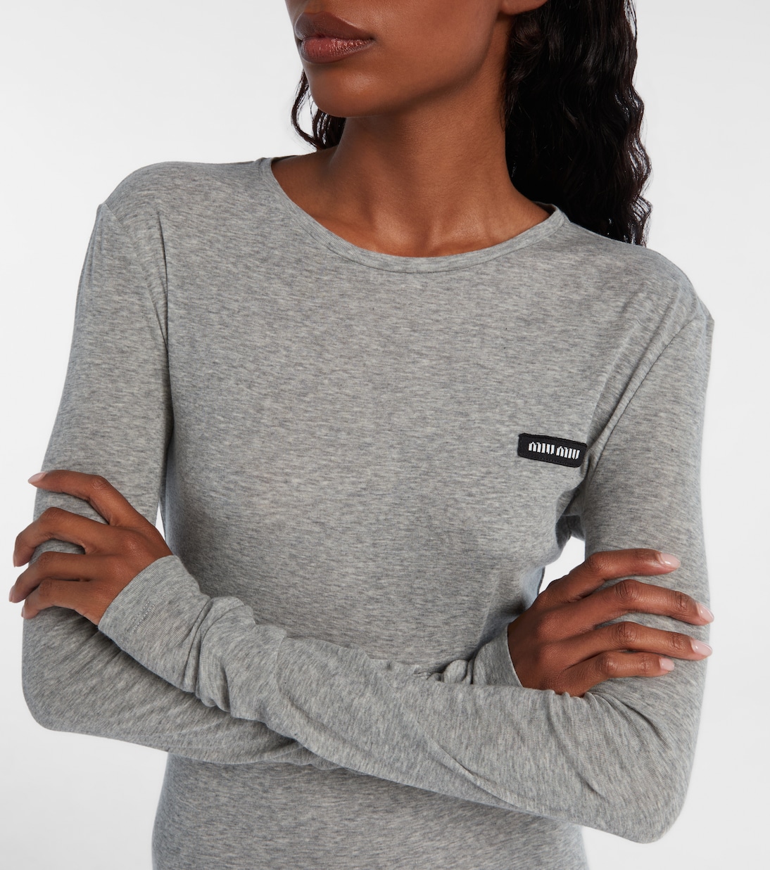 Minikleid aus Baumwoll-Jersey | Miu Miu