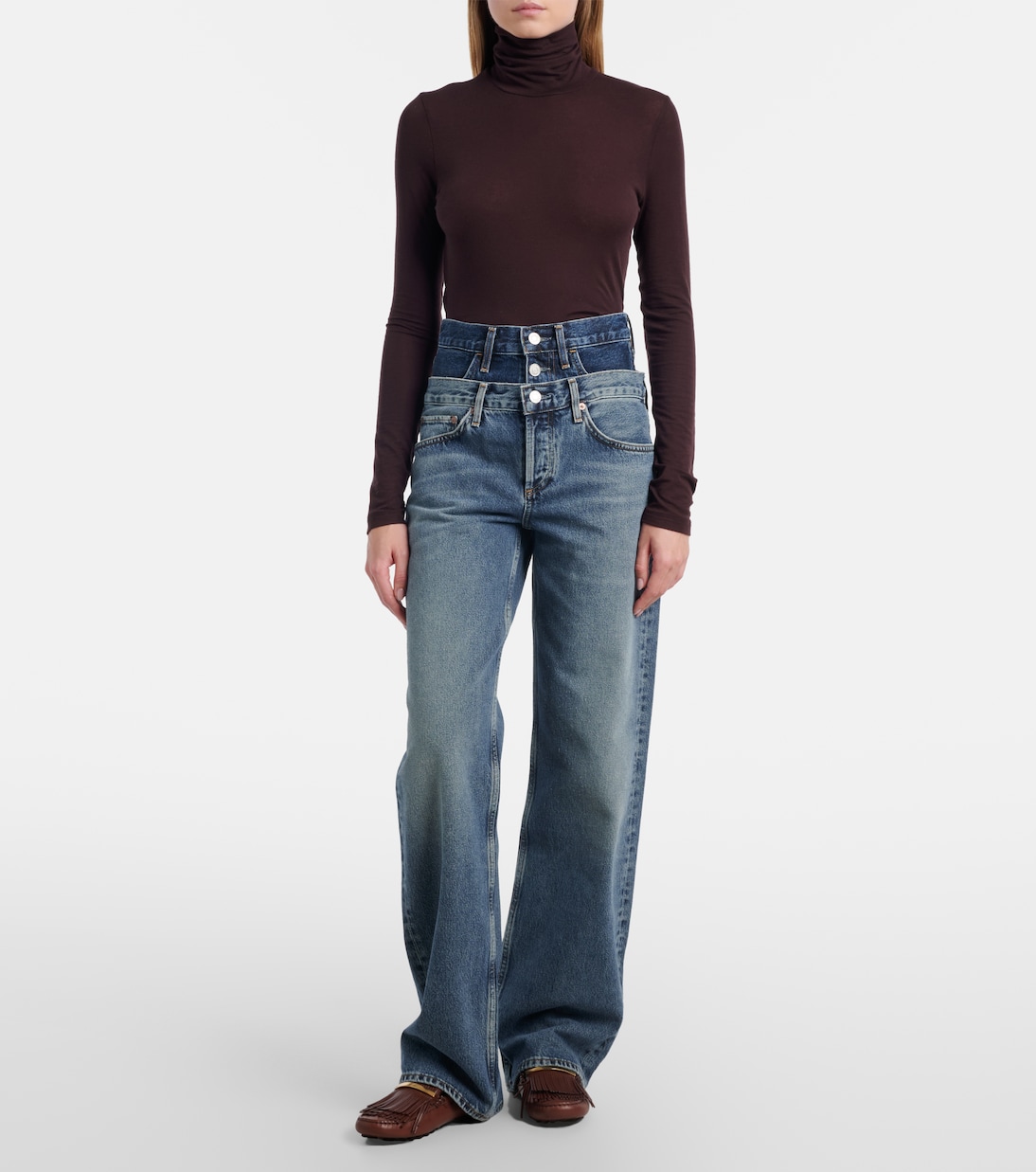 Elson high-rise wide-leg jeans | Agolde