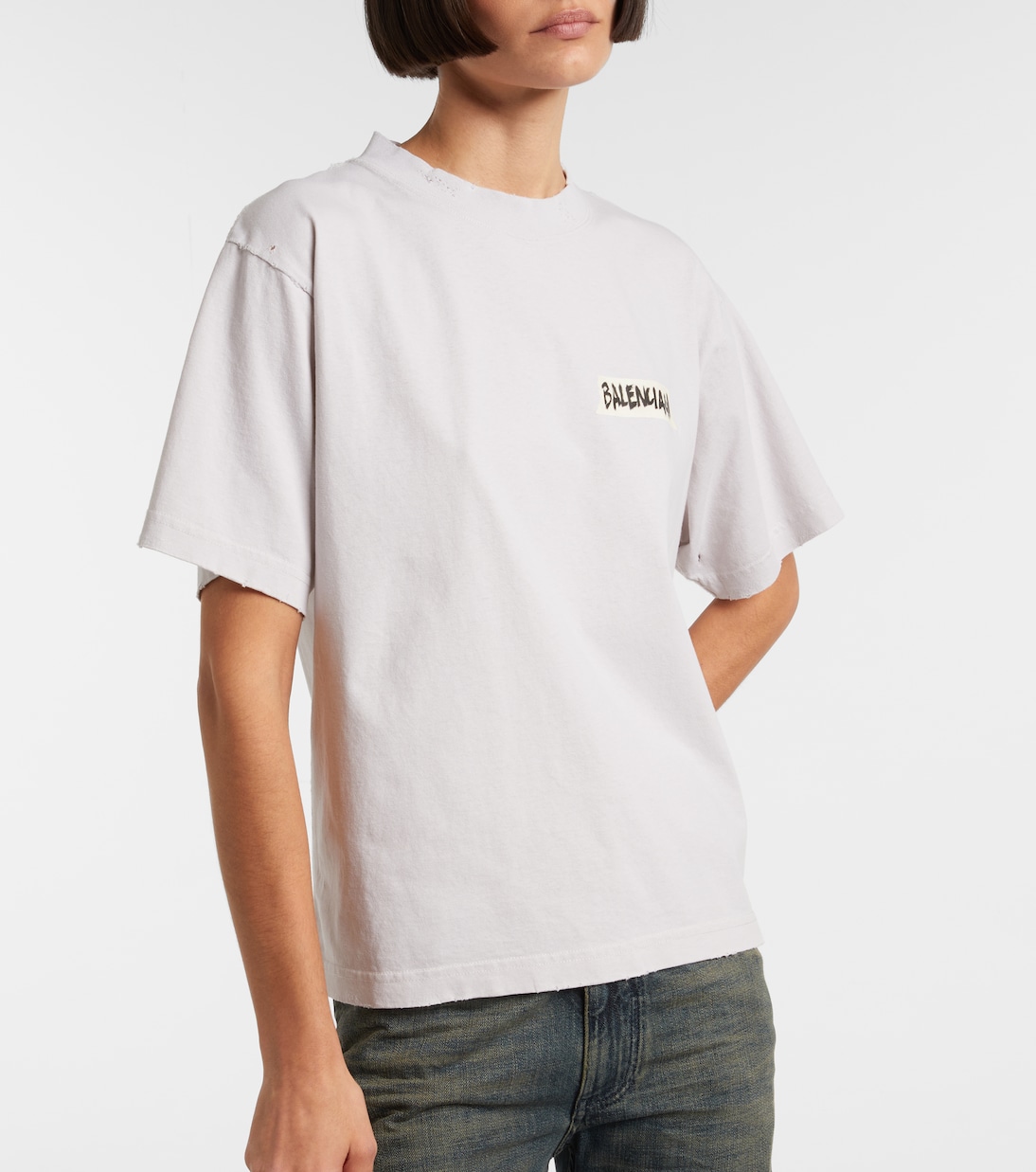 Logo cotton jersey T-shirt  | Balenciaga