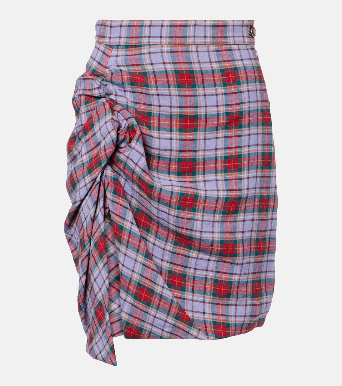 Panther gathered linen midi skirt | Vivienne Westwood