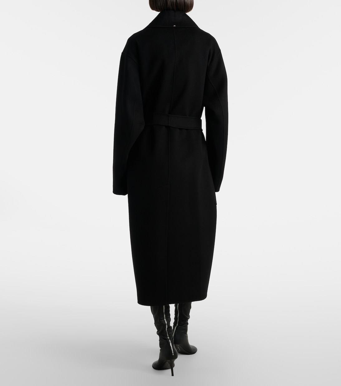 Belted virgin wool wrap coat | Sportmax
