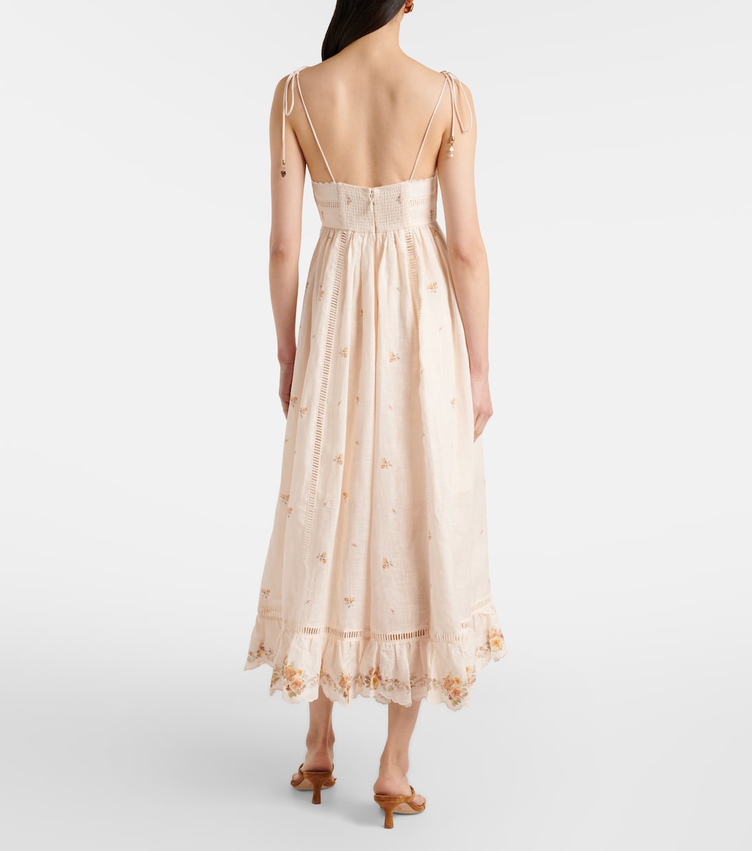 Patience floral linen midi dress | Zimmermann