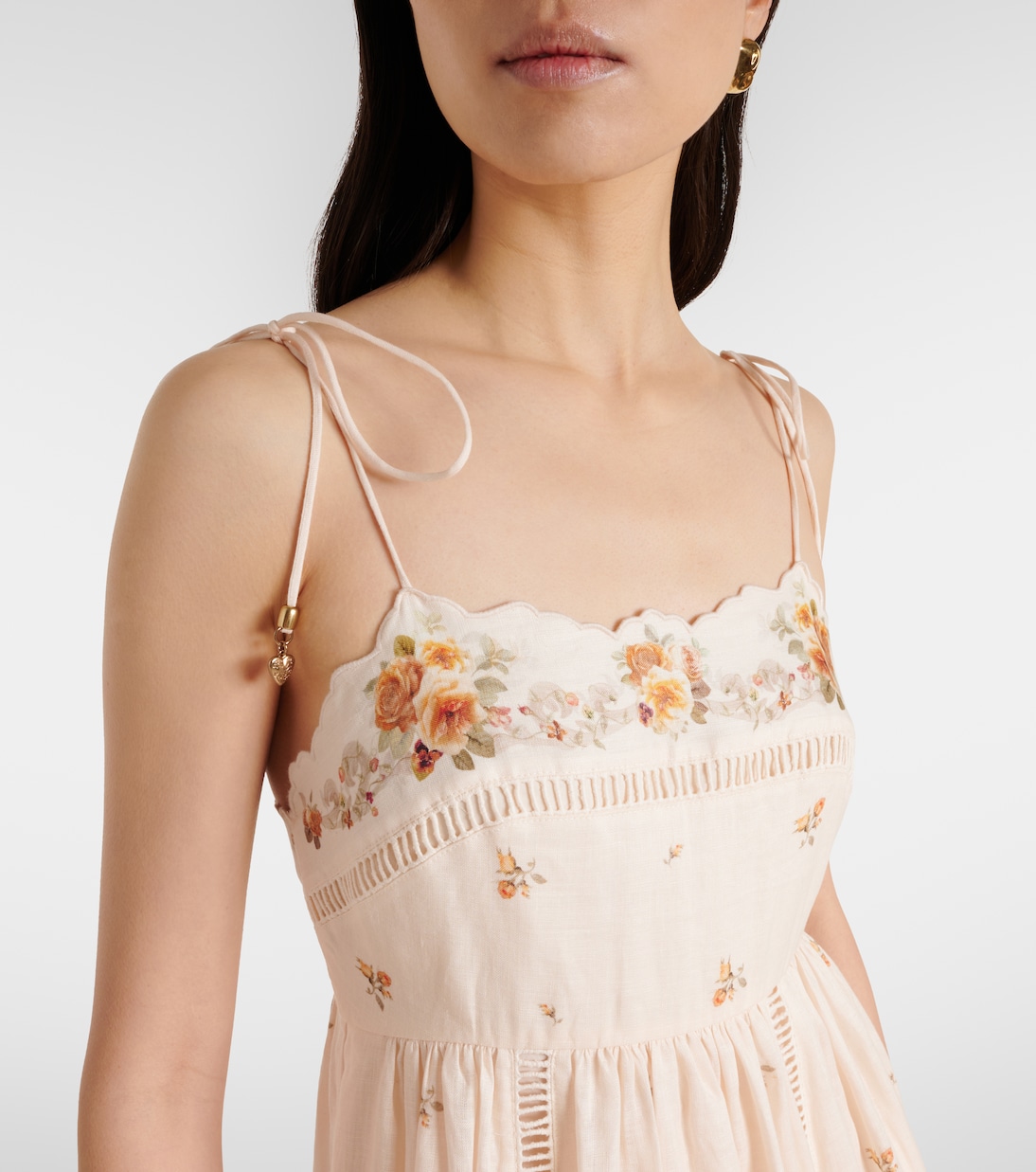 Patience floral linen midi dress | Zimmermann