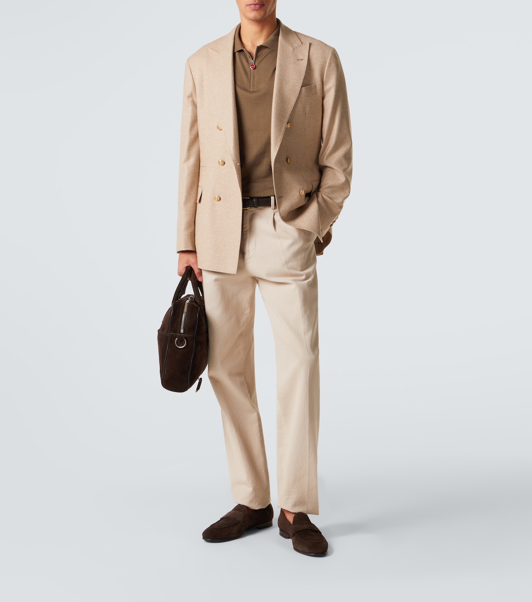 Cotton half-zip polo shirt | Kiton