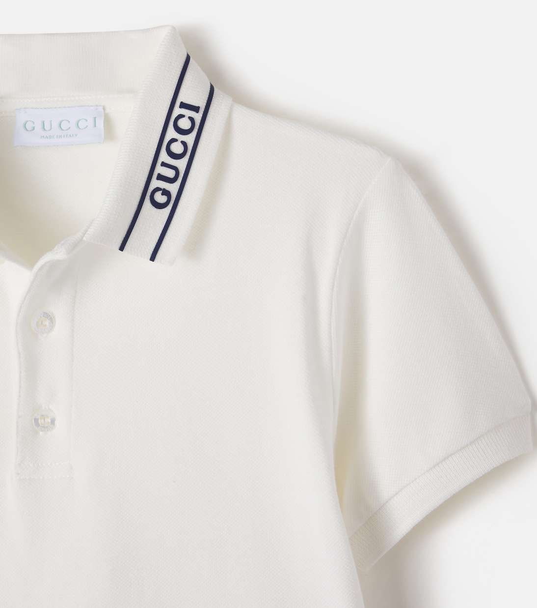 Logo cotton-blend piqué polo shirt | Gucci Kids