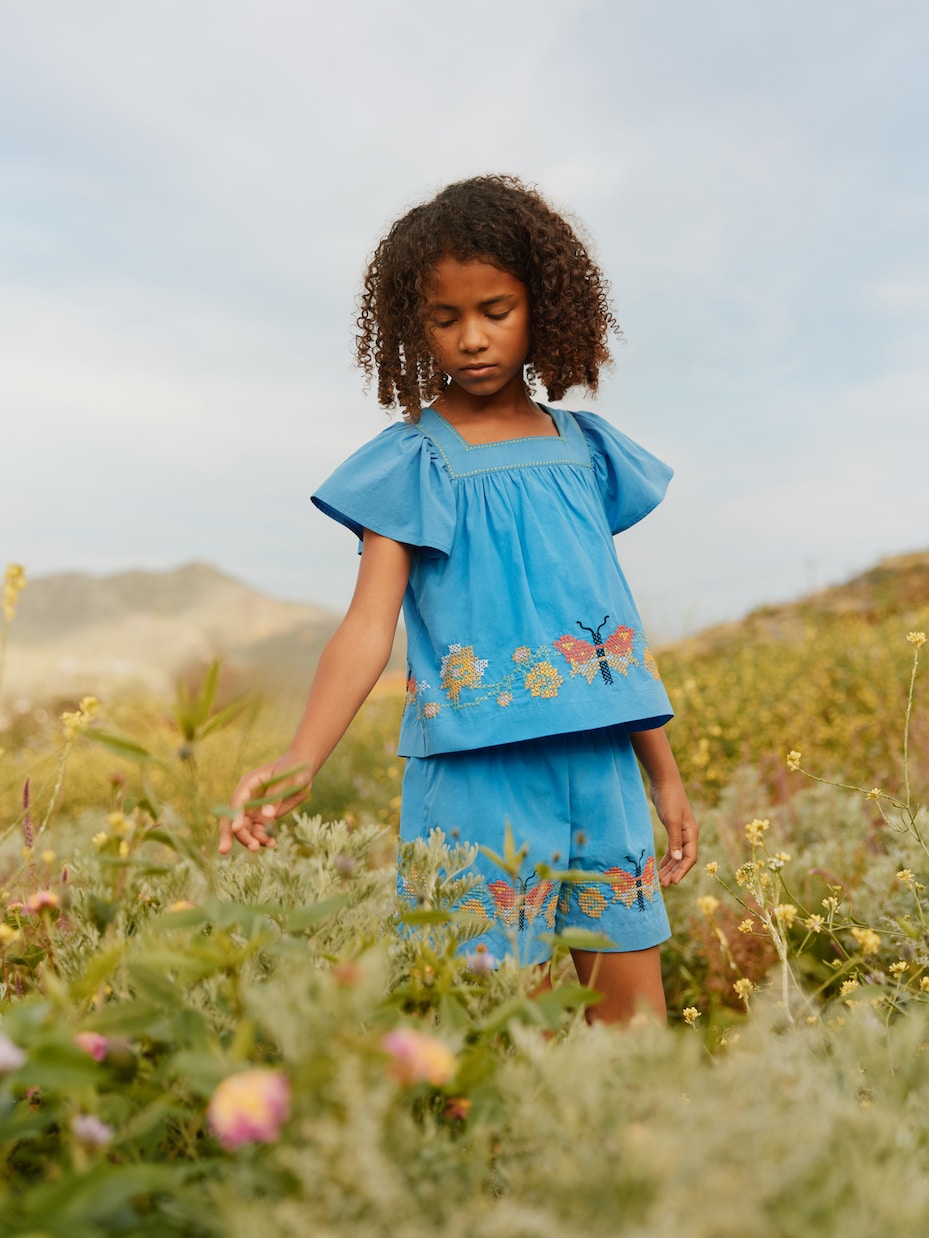 Rosalyn embroidered cotton top | Molo