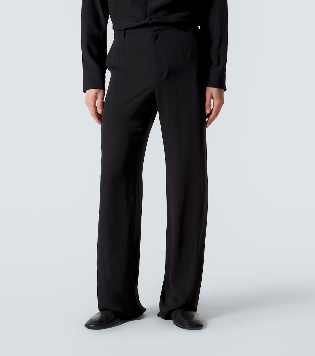 Weite Hose aus Seiden-Georgette | Gucci